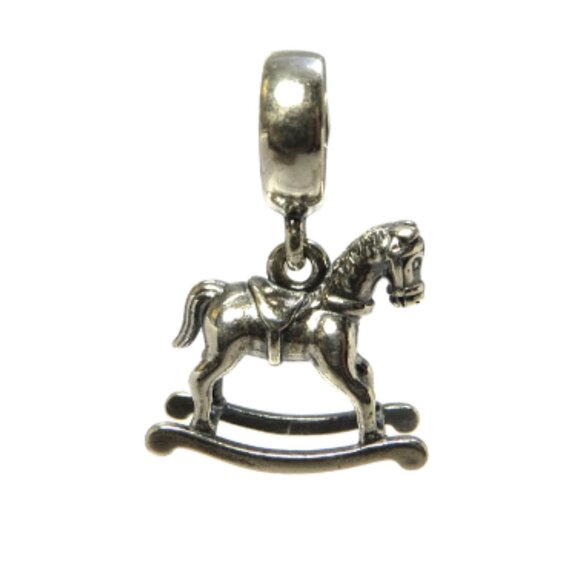 Pandora Christmas Rocking Horse  Sterling Silver .925 Dangle Charm 791413 - Picture 2 of 6